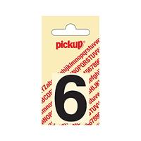 Plakcijfer Helvetica 40 mm Sticker zwarte cijfer 6 Pickup - Pickup - thumbnail