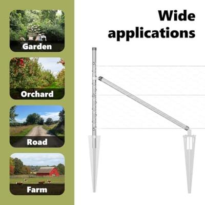 VidaXL Afrasteringspaal zilver 10 x 0,5 m (50 mm gaas) staal