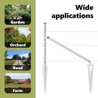 VidaXL Afrasteringspaal zilver 10 x 0,5 m (50 mm gaas) staal - thumbnail