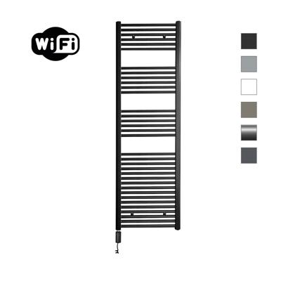 Elektrische Radiator Sanicare HWV Met Wifi 172x60 cm Mat Zwart 1127W Met Thermostaat Zwart Linksonder Sanicare