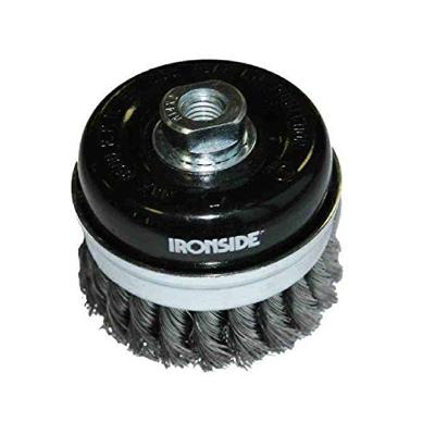 IRONSIDE Komborstel staal Ø 80 mm, voor haakse slijper, gevlochten draad, met schroefdraadaansluiting M14, draaddikte 0,50 mm 243006 1 stuk(s)