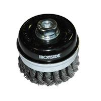 IRONSIDE Komborstel staal Ø 80 mm, voor haakse slijper, gevlochten draad, met schroefdraadaansluiting M14, draaddikte 0,50 mm 243006 1 stuk(s) - thumbnail