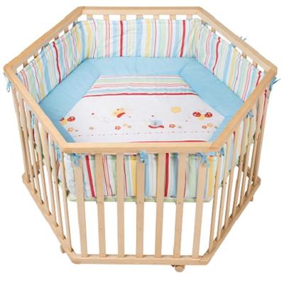Roba babybox Butterfly zeshoek 121 x 106 cm hout naturel