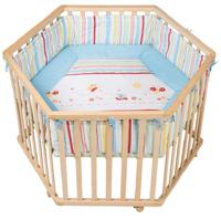 Roba babybox Butterfly zeshoek 121 x 106 cm hout naturel - thumbnail