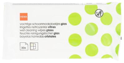 HEMA Vochtige schoonmaakdoekjes glas 29x18 - 20 stuks