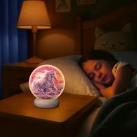 Ravensburger - paarden aan het strand - 3d puzzle-ball nachtlicht - 73 stukjes - thumbnail