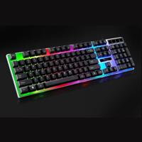 ZGB G21 104 toetsen USB bedraad mechanische kleurrijke Backlight Office computertoetsenbord Gaming Keyboard(Black) - thumbnail