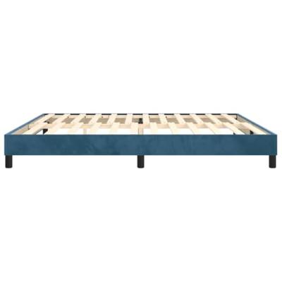 Boxspring bed 200x200 cm fluweel donkerblauw