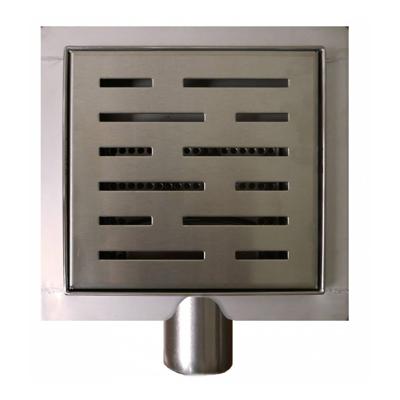 Wiesbaden 3e generatie doucheput met flens en zijuitlaat 20 x 20 cm RVS