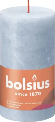 Bolsius kaars rustiek 13x7 cm sky blue Bolsius kaars rustiek 13x7 cm sky blue