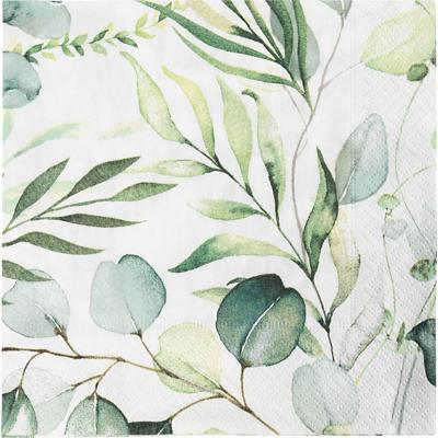 Duni Servetten Eucalyptus White 33x33cm