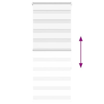 Zebra rolgordijn 60x150 cm stofbreedte 55,9 cm polyester wit