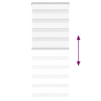 Zebra rolgordijn 60x150 cm stofbreedte 55,9 cm polyester wit - thumbnail