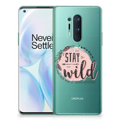 OnePlus 8 Pro Telefoonhoesje met Naam Boho Stay Wild OnePlus 8 Pro Telefoonhoesje met Naam Boho Stay Wild