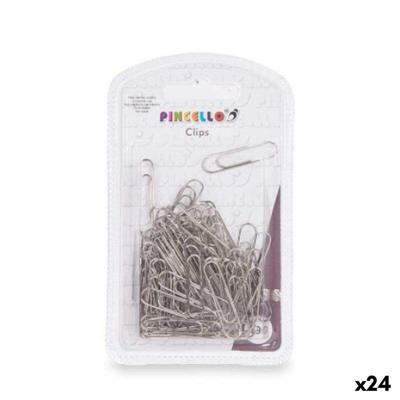 Clip Pincello Zilverkleurig Metaal Medium (24 Stuks)