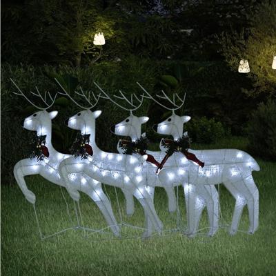 VidaXL Kerstrendieren 4 st 80 led's wit VidaXL Kerstrendieren 4 st 80 led's wit