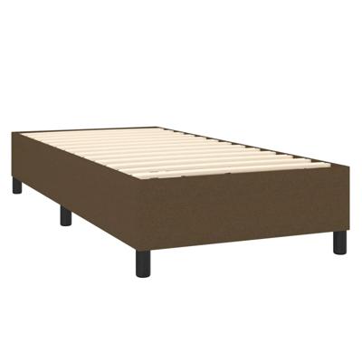 Boxspring met matras en LED stof donkerbruin 120x200 cm