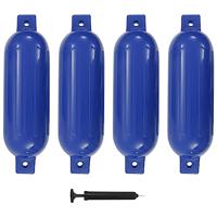 Bootstootkussens 4 st 51x14 cm PVC blauw - thumbnail