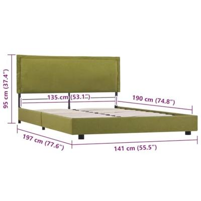 Bedframe zonder matras 135x190 cm groen