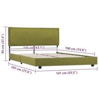 Bedframe zonder matras 135x190 cm groen - thumbnail
