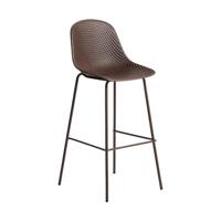 Kave Home Barkruk 'Quinby' kleur Bruin (zithoogte 75cm) - thumbnail