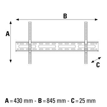 Hama TV-muurbeugel Fix 3 Sterren VESA 800x400 Zwart