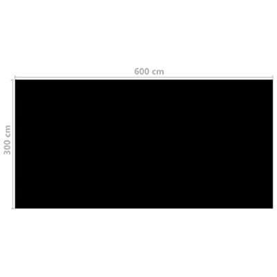 VidaXL Zwembadhoes 600x300 cm pe zwart