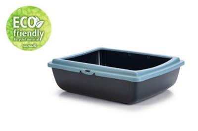 Beeztees juliet eco - kattenbak - blauw/zwart - 48x38x14 cm