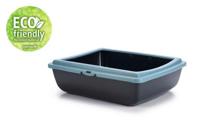 Beeztees juliet eco - kattenbak - blauw/zwart - 48x38x14 cm - thumbnail