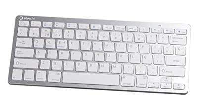 Toetsenbord Silver HT Teclado Inalámbrico Colors Edition - Blanco Qwerty Spaans Zilverkleurig