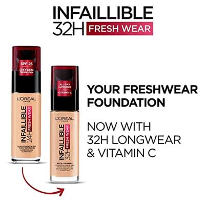L’Oréal Paris Make-Up Designer Infallible 24HR Fresh Wear Foundation - 140 Golden Beige - Langhoudende Foundation met SPF 25 - 30 ml L’Oréal Paris Make-Up Designer Infallible 24HR Fresh Wear Foundation - 140 Golden Beige - Langhoudende Foundation met SPF 25 - 30 ml