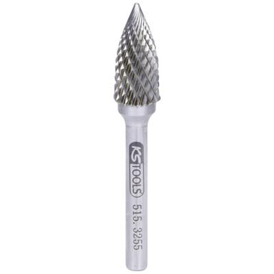 KS Tools 5153255 Freesstift Hardmetaal Lengte 70 mm Afmeting, Ø 6 mm