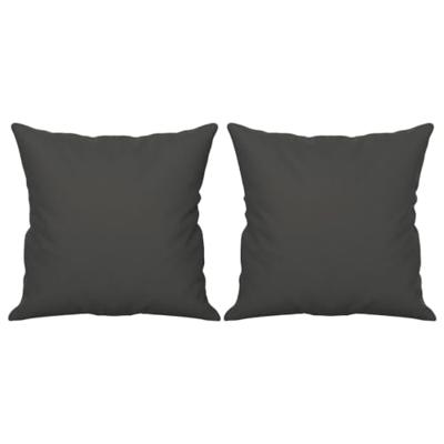 VidaXL Sierkussens 2 st 40x40 cm microvezelstof donkergrijs