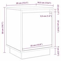 Nachtkastje met 2 pcs Oud hout 39 x 34.5 x 50 cm Bewerkt hout - thumbnail