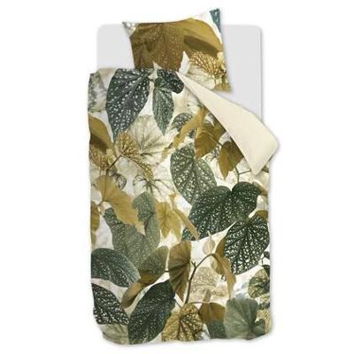Beddinghouse Begonia Dekbedovertrek - Olijfgroen-1-persoons (140 x 200/220 cm)