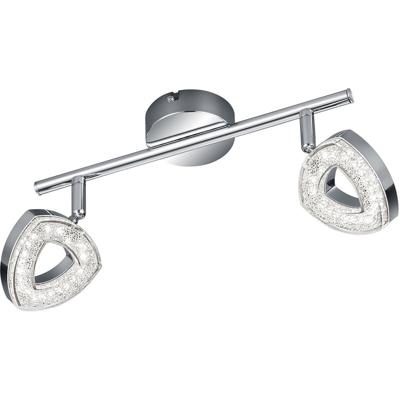 LED Plafondspot 8W Warm Wit 3000K - 2-lichts Mat Chroom Aluminium