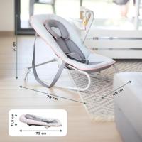 Ligstoel BABYMOOV Graphik met speelboog grijs/perzik - thumbnail