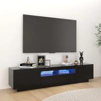 Tv-meubel met LED-verlichting 180x35x40 cm zwart - thumbnail