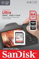 Sandisk SDXC Ultra 64GB 140mb/s C10 UHS-I - thumbnail