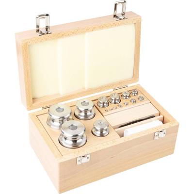 Kern 35407 Gewichtenset 354-07, OIML-klasse M2, nominale waarde 1 g - 2 kg, knop, roestvrij staal fijngedraaid (OIML), in houten etui