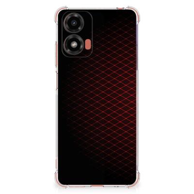 Motorola Moto G24 | G24 Power | G04 Doorzichtige Silicone Hoesje Geruit Rood Motorola Moto G24 | G24 Power | G04 Doorzichtige Silicone Hoesje Geruit Rood