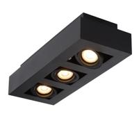 Lucide XIRAX - Plafondspot - LED Dim to warm - GU10 - 3x5W 2200K/3000K - Zwart - thumbnail