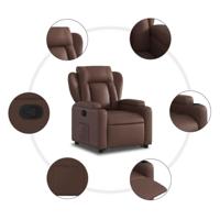 Sta-op-fauteuil verstelbaar kunstleer bruin - thumbnail