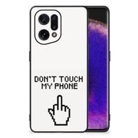 OPPO Find X5 | Telefoon Hoesje | Finger Don&apos;t Touch My Phone - thumbnail