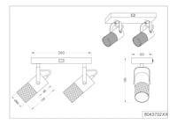 Trio Design opbouwspotTosh 2-lichts - 804370234 - thumbnail