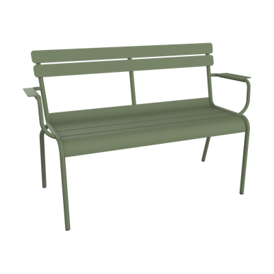 Fermob Luxembourg tuinbank met armleuning Cactus