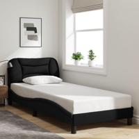 Bedframe zonder matras 80x200 cm stof zwart - thumbnail