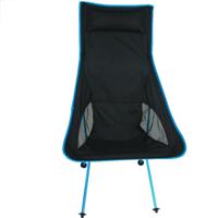 Outdoor draagbare vouwen Camping stoel licht vissen strandstoel luchtvaart aluminiumlegering rugleuning fauteuil - thumbnail