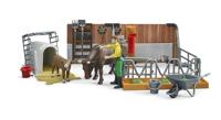 bruder Landbouw Koe- en kalverstal met boer Kant-en-klaar model Landbouwvoertuig (model) - thumbnail