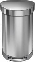 Simplehuman Afvalemmer Half Rond 45 liter (zilver) - thumbnail